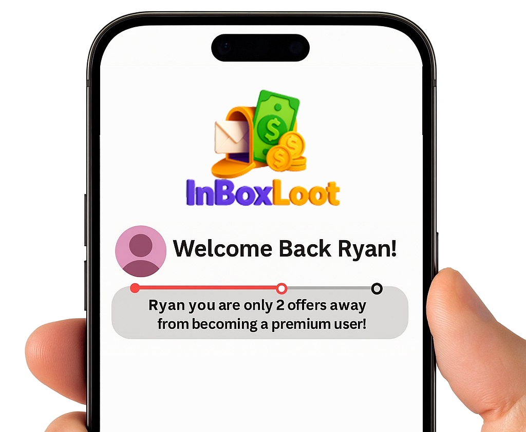 InboxLoot personalized dashboard showing progress
